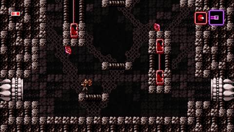 Platforming in a level in Axiom Verge (2015)
