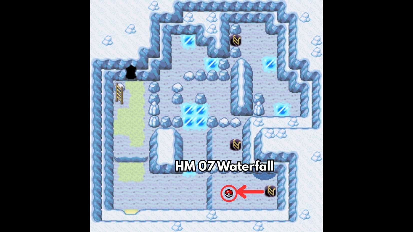 HM07 Waterfall Location in Pokemon FireRed & LeafGreen