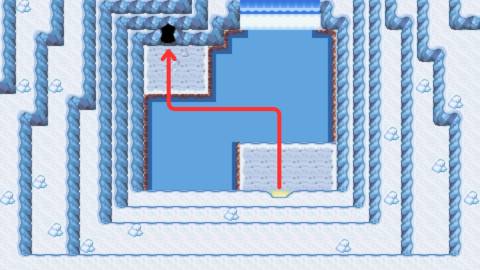 pokemon firered leafgreen HM 07 Waterfall icefall cave location