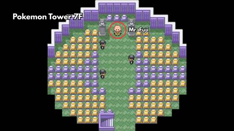 Pokemon Tower 7F mr fuji pokemon firered leafgreen