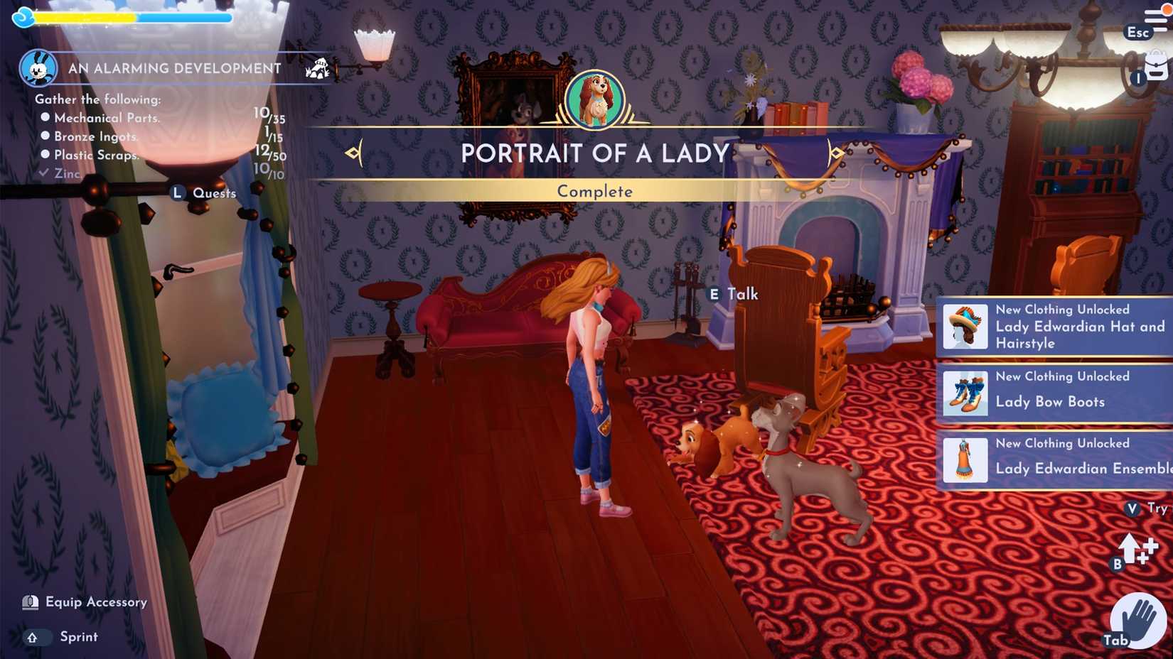 portrait of lady quest 13 in ddv disney dreamlight valley