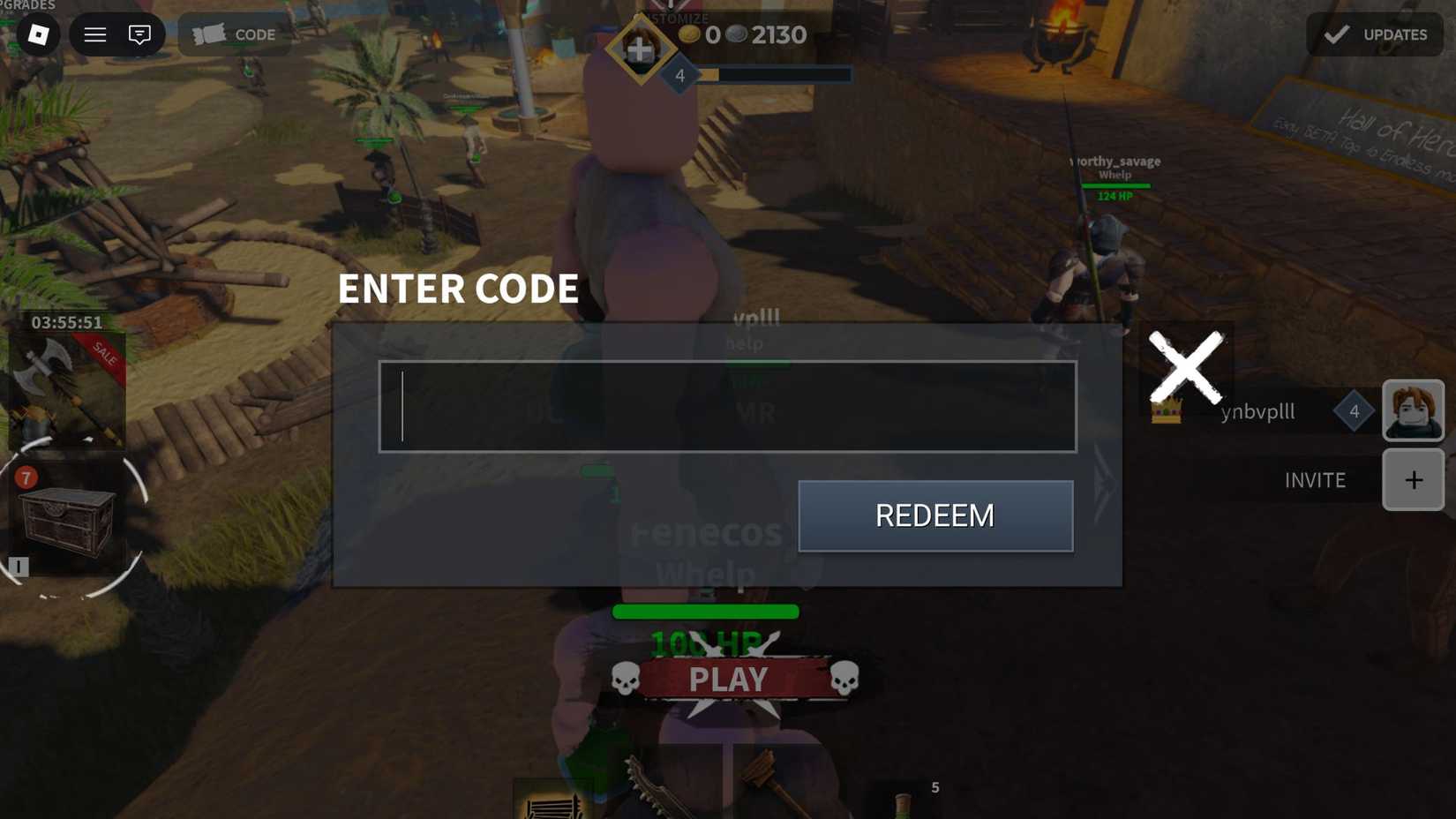 Protect the King the codes tab