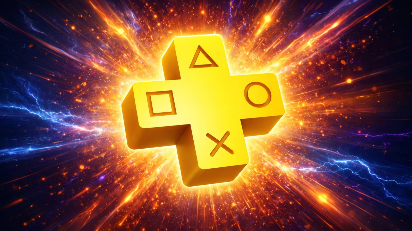 ps plus logo surrounded by universal energy burst