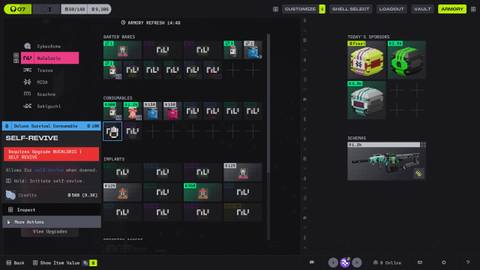 Purchase Self Revive Consumable From Armory Marathon