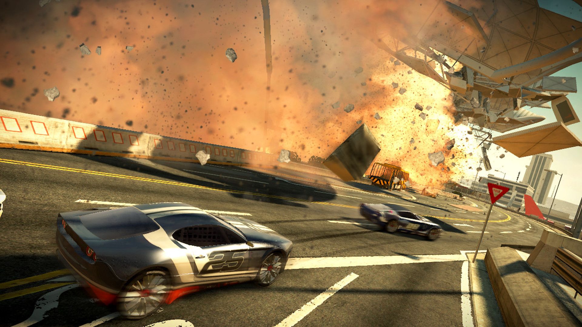 Racing under debris in Split Second (2010)