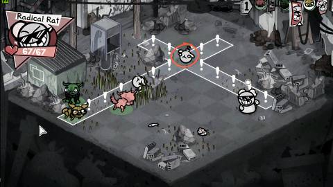 radical rat boss throwing spawn bombs in mewgenics