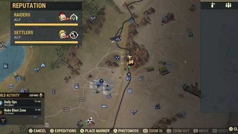 Raider and Settler Reputation Bar Fallout 76