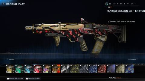 Ranked Season 02 Crimson (Weapon Camo) - Black Ops 7 Ranked Play