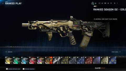 Ranked Season 02 Gold (Weapon Camo) - Black Ops 7 Ranked Play