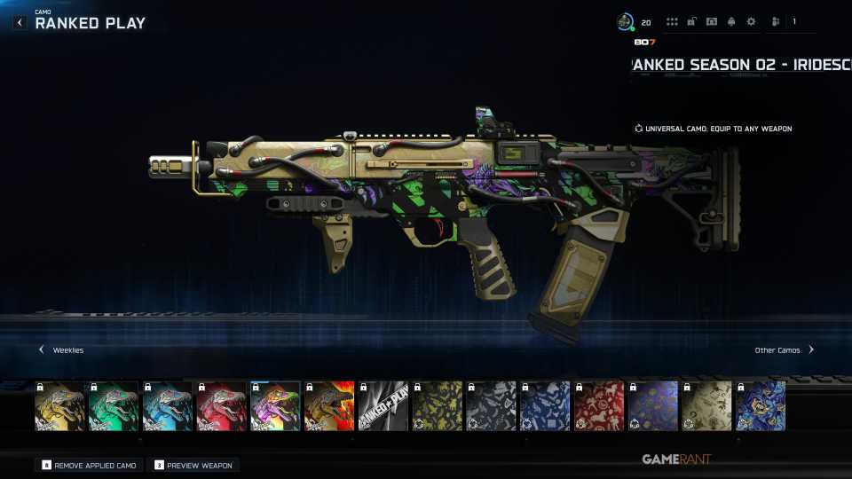 Ranked Season 02 Iridescent (Weapon Camo) - Black Ops 7 Ranked Play