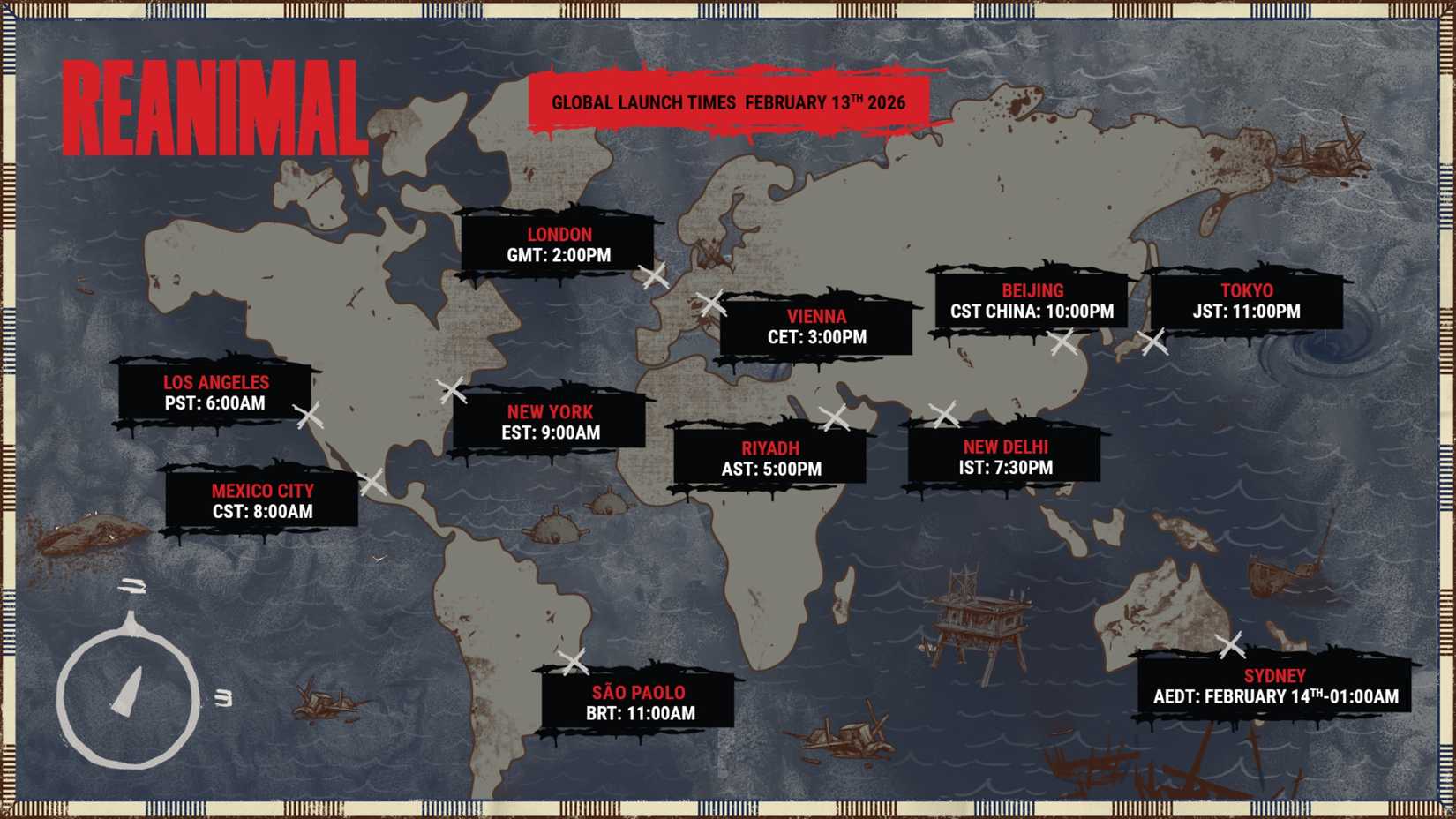 Infografis Jadwal Waktu Rilis REANIMAL di Berbagai Zona Waktu