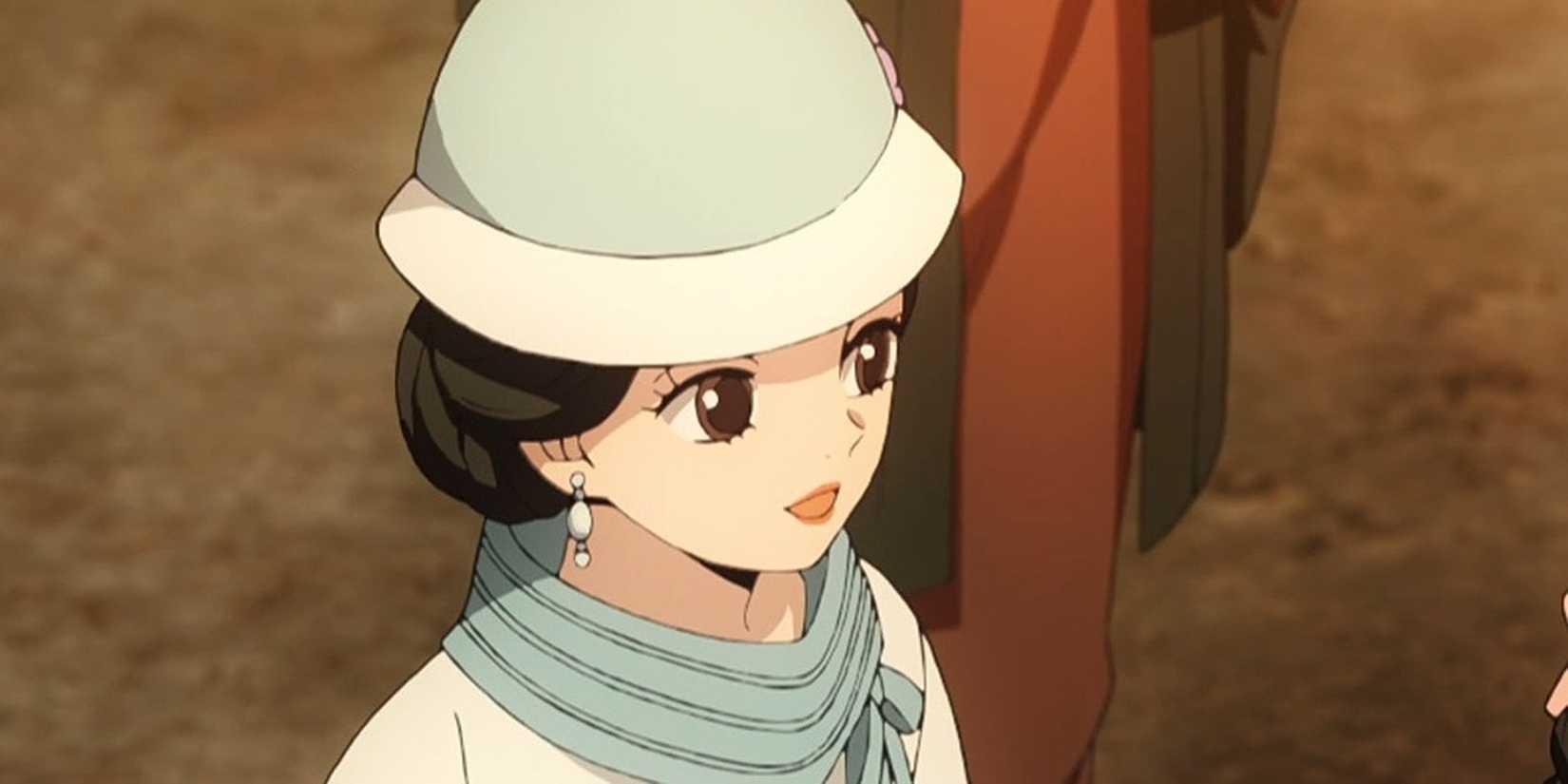 Rei is speaking happily in Asakusa.