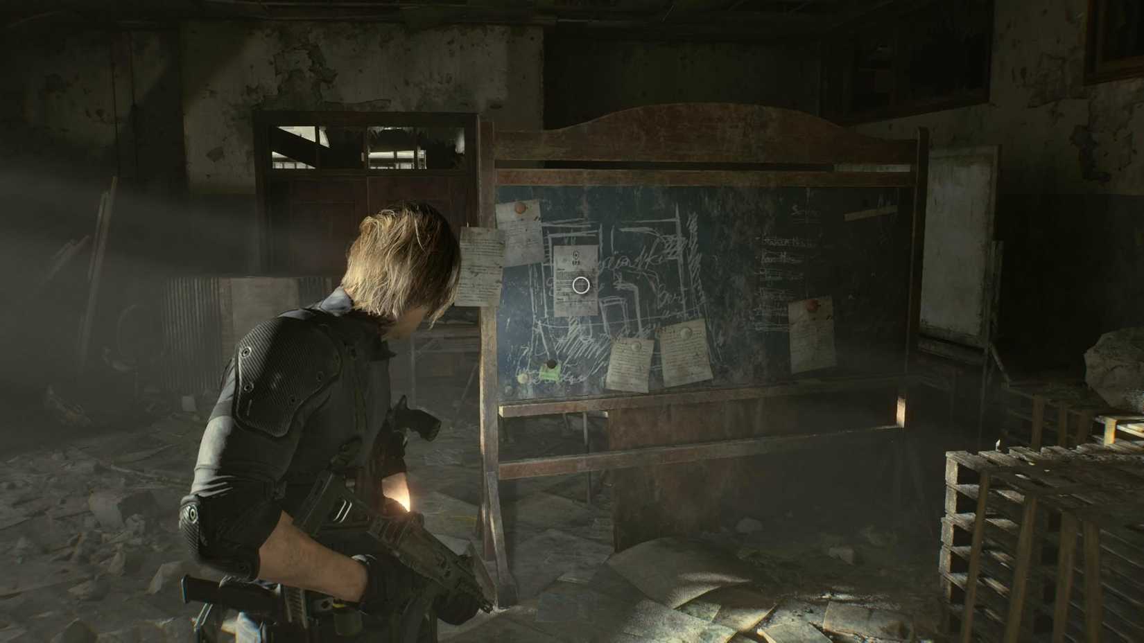 resident evil requiem chalkboard