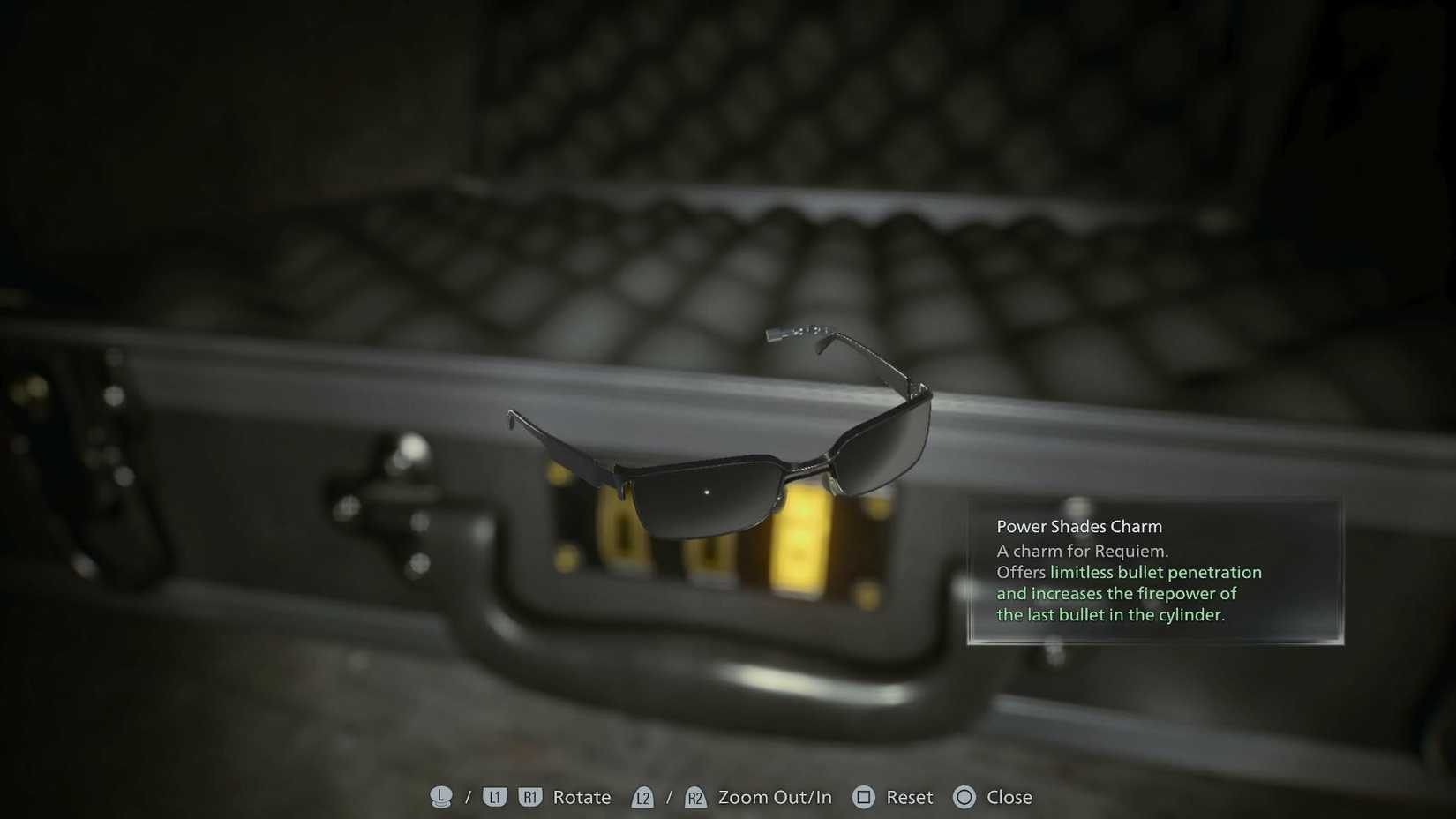 resident evil requiem power shades charm