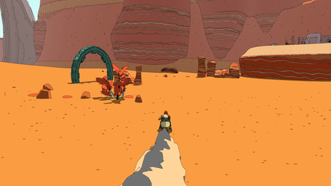 Riding a hover bike in Sable (2021)