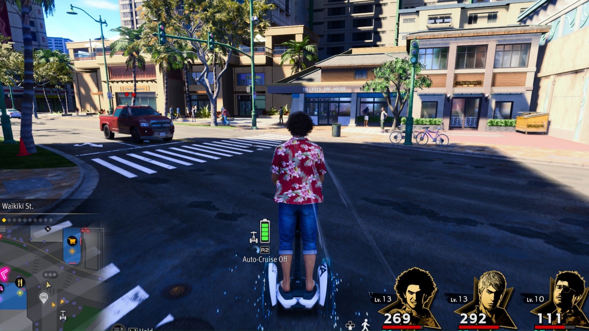 Riding a Segway around in Like A Dragon Infinite Wealth (2024)