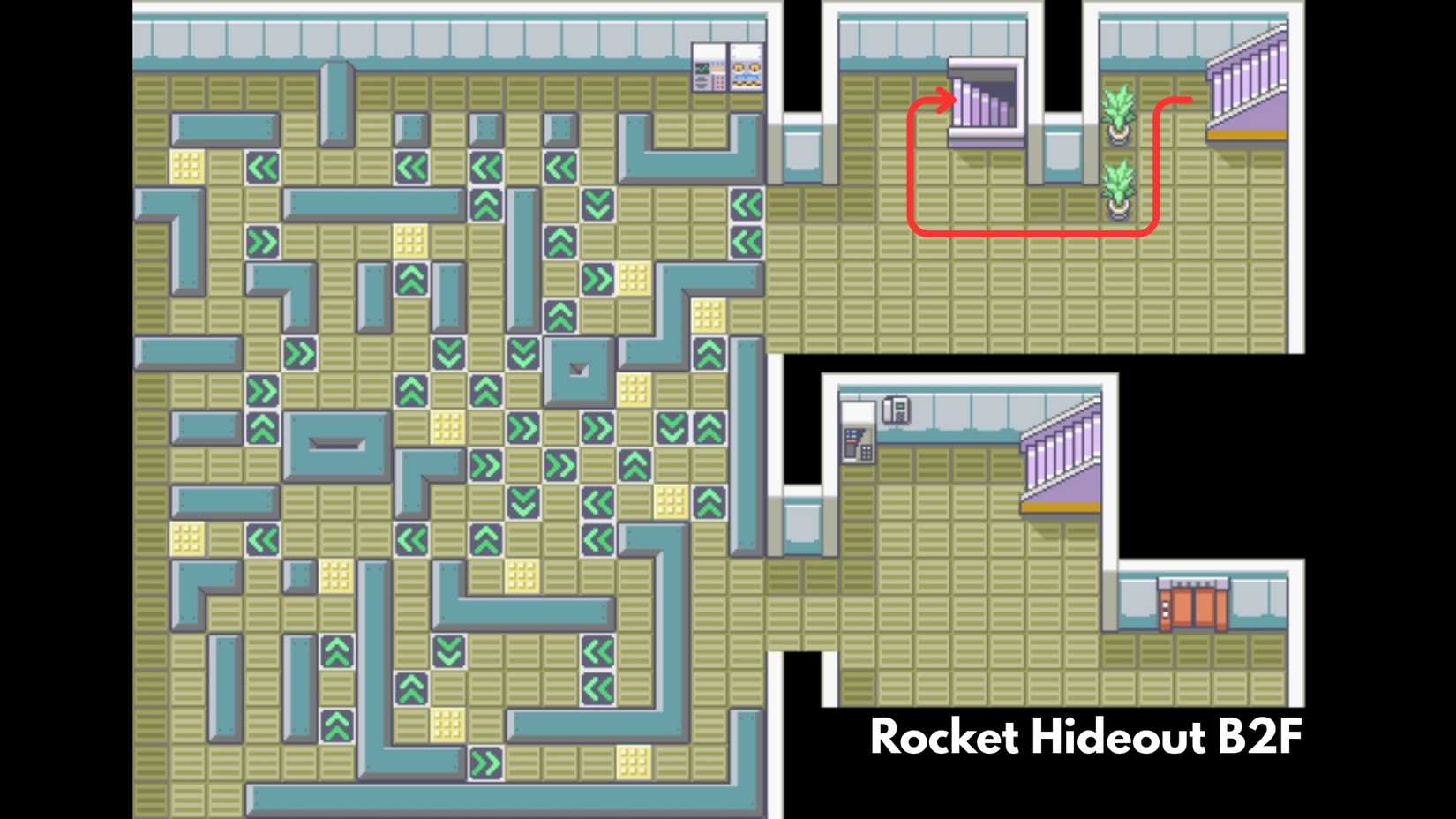 Rocket Hideout B2F silph scope pokemon firered leafgreen