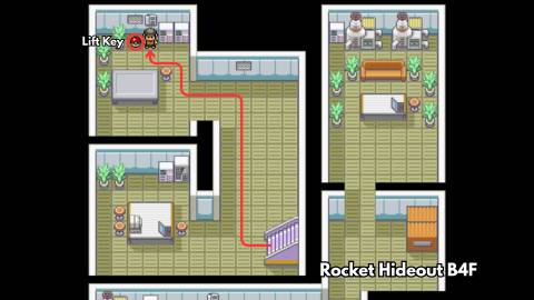 Rocket Hideout B4F silph scope pokemon firered leafgreen