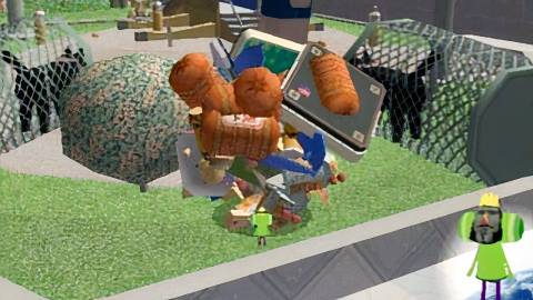 Rolling in the streets in Katamari Damacy (2004)