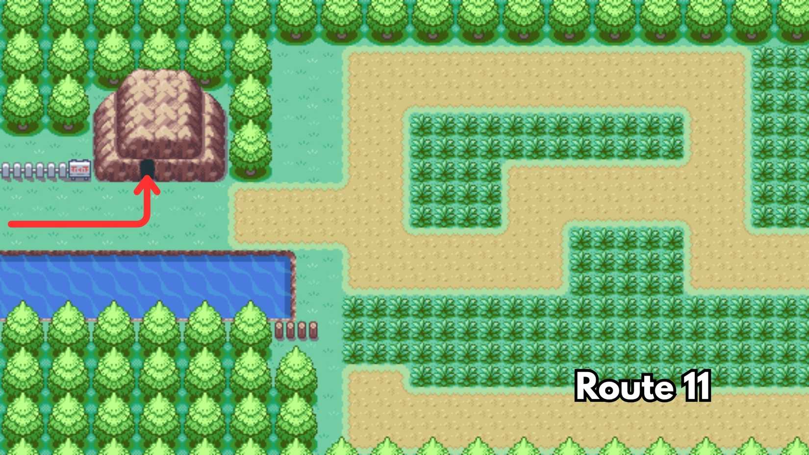 route 11 HM05 Flash location in pokemon firered leafgreen