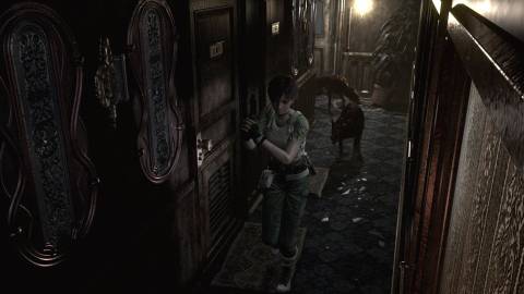 Running from dogs in Resident Evil 0 (2002)