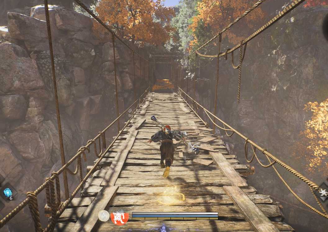 Berlari di jembatan di Nioh 3 PS5