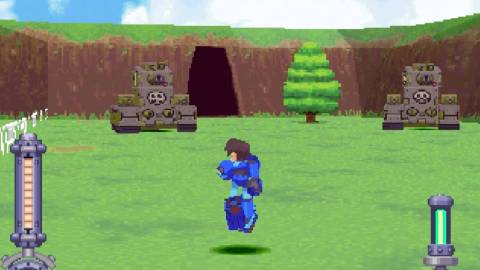 Running toward tanks in Mega Man Legends (1998)