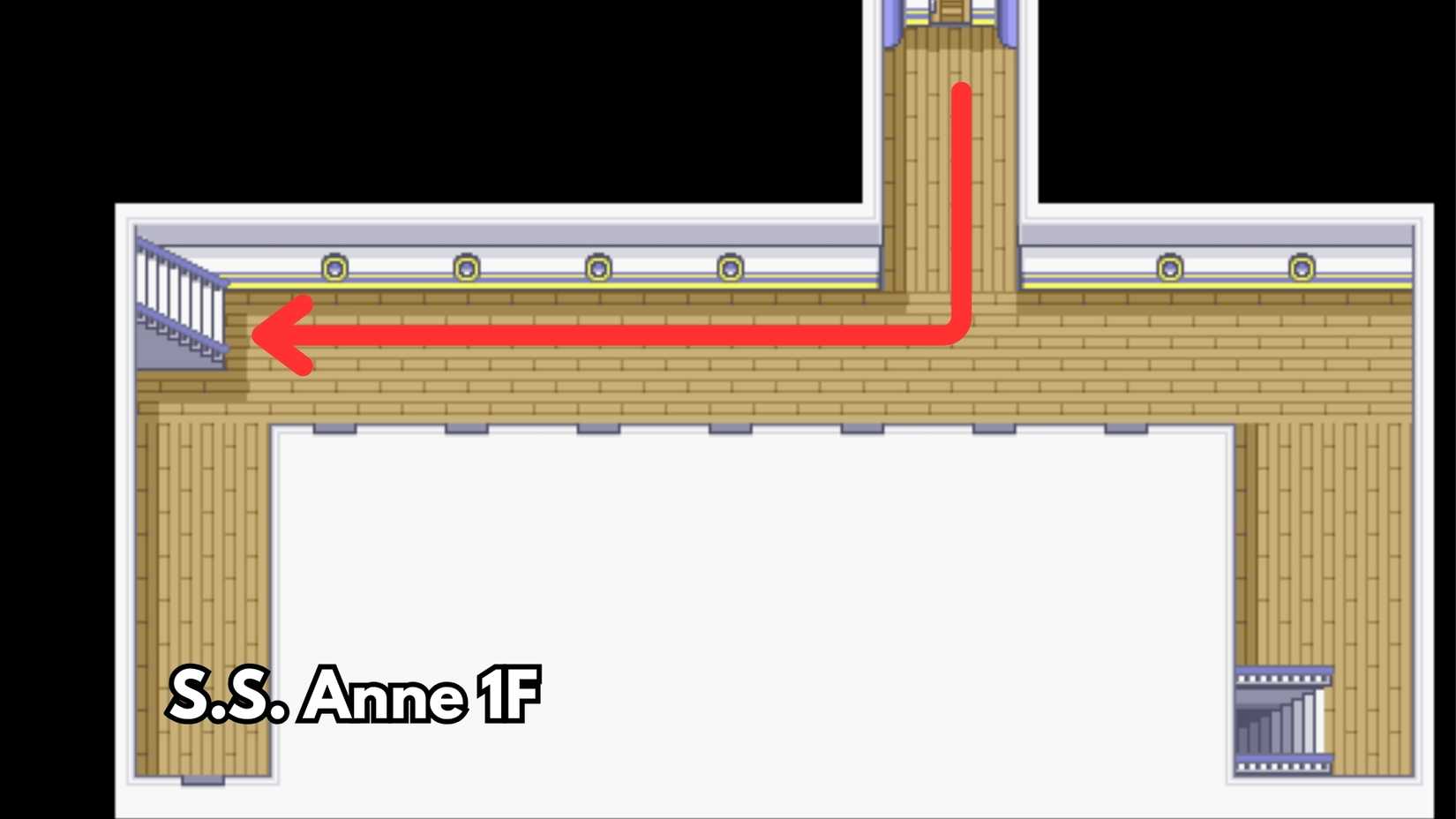 S.S. Anne 2F Captain Cabin hm01 cut location pokemon firered leafgreen