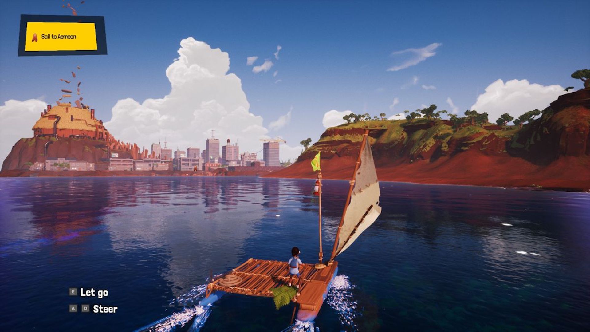 Sailing on a raft in Tchia (2023)