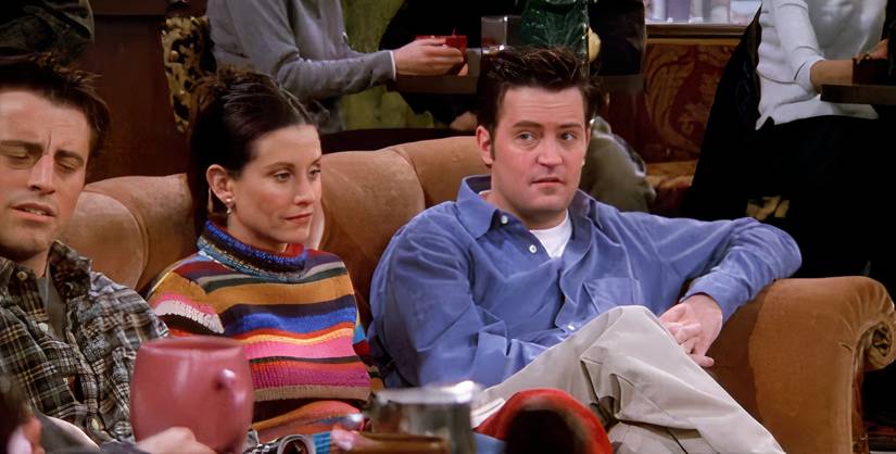 Joey Monica and Chandler in Friends.