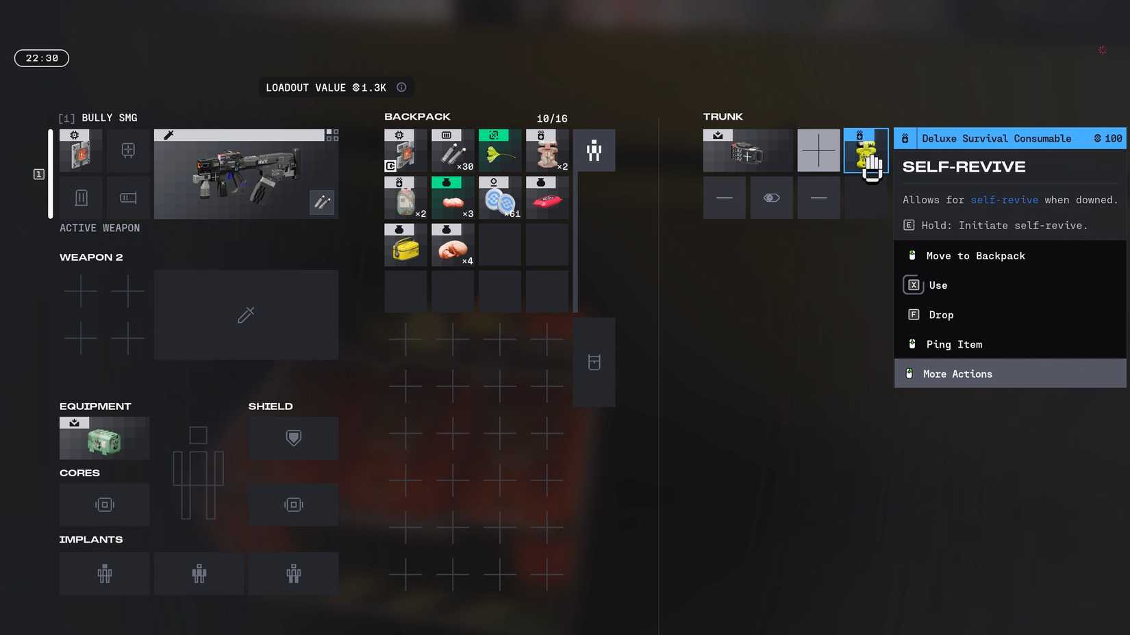 Self Revive Consumable in Marathon