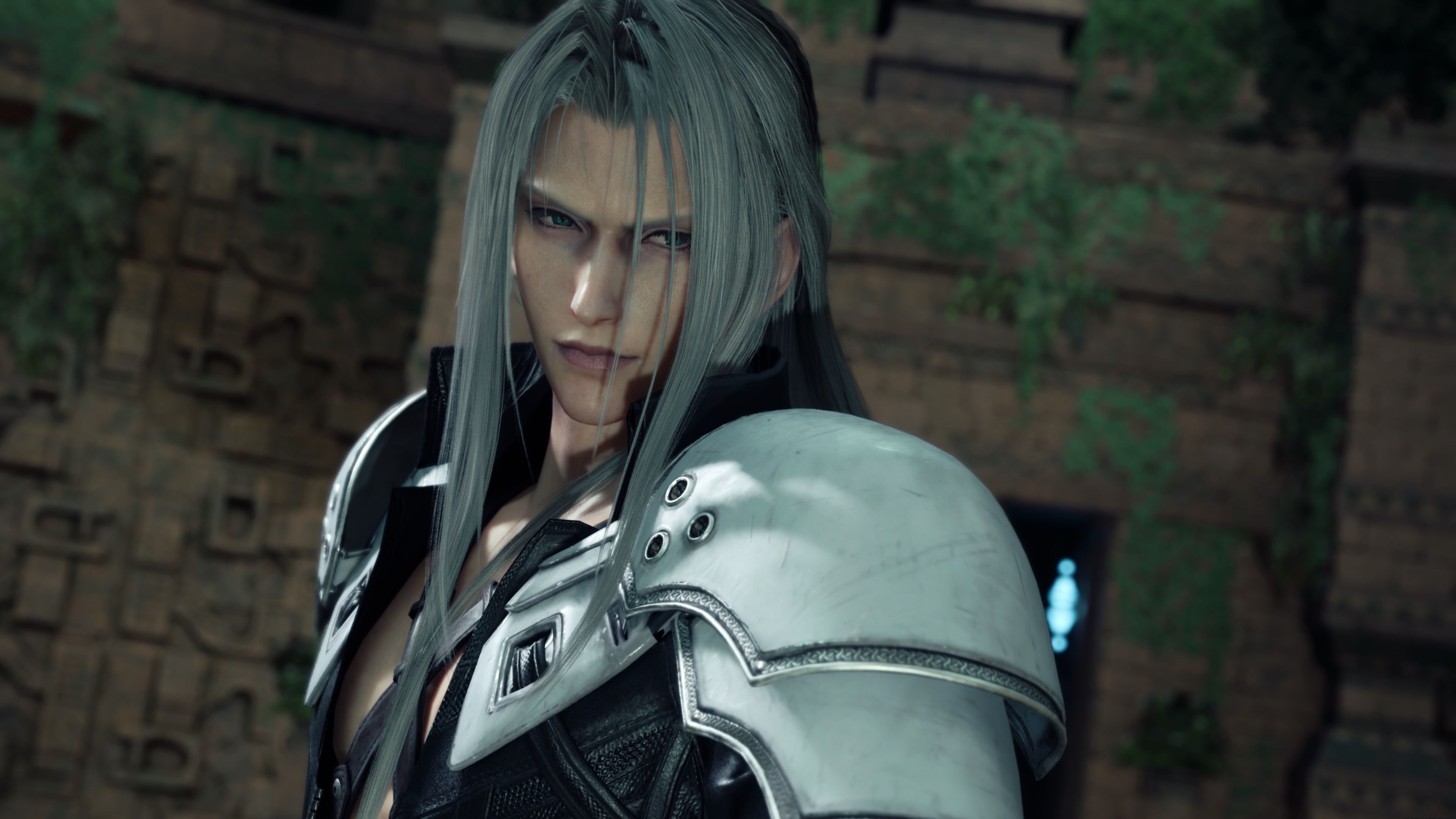 Sephiroth in a temple in Final Fantasy 7 Rebirth (2023)