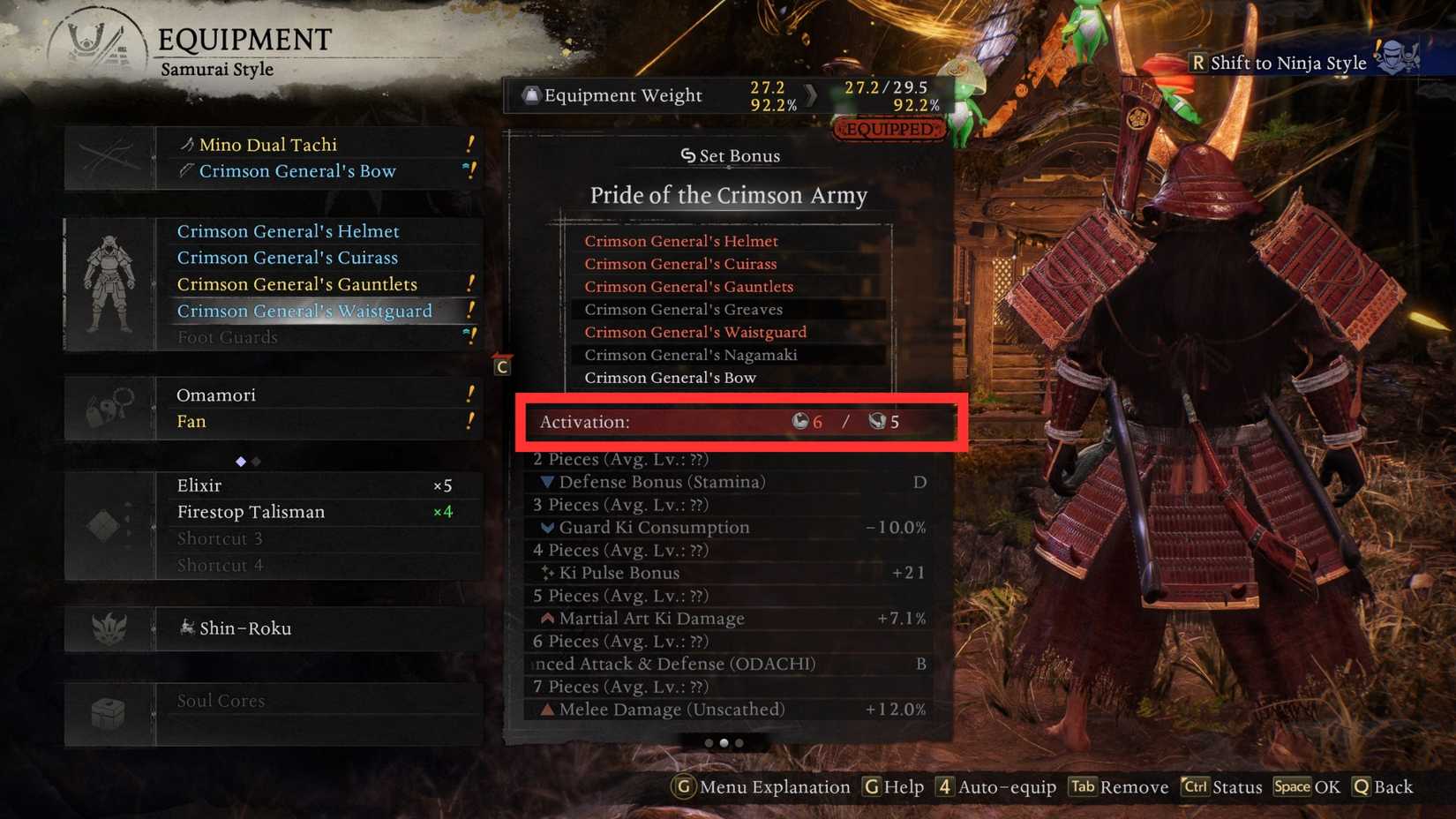 set bonus activation nioh 3