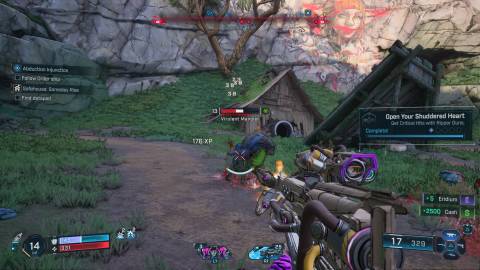 Shooting a mangler in Borderlands 4 (2025)