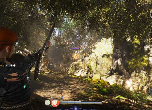 Menembak musuh dengan senapan di Nioh 3 PS5