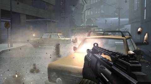 Shooting enemies in Black (2006)