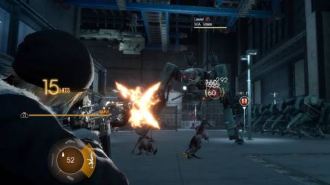 Shooting enemies in Final Fantasy 15 (2016)