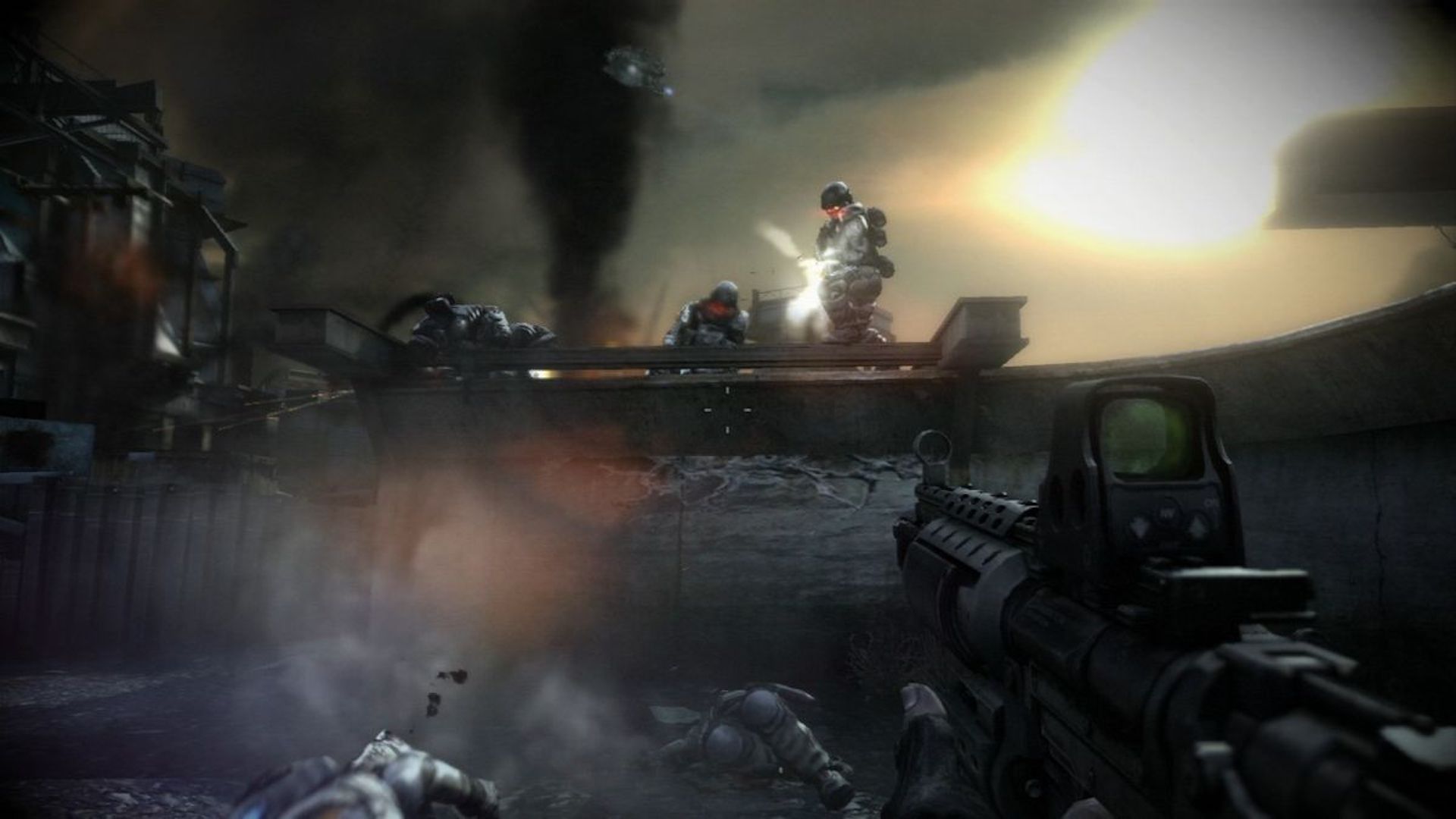 Shooting enemies in Killzone 2 (2009)