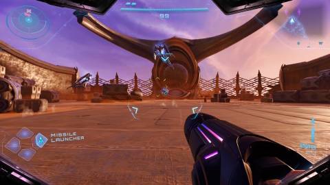 Shooting enemies in Metroid Prime 4 Beyond (2025)