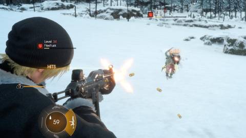 Shooting enemies outside in Final Fantasy 15 (2016)