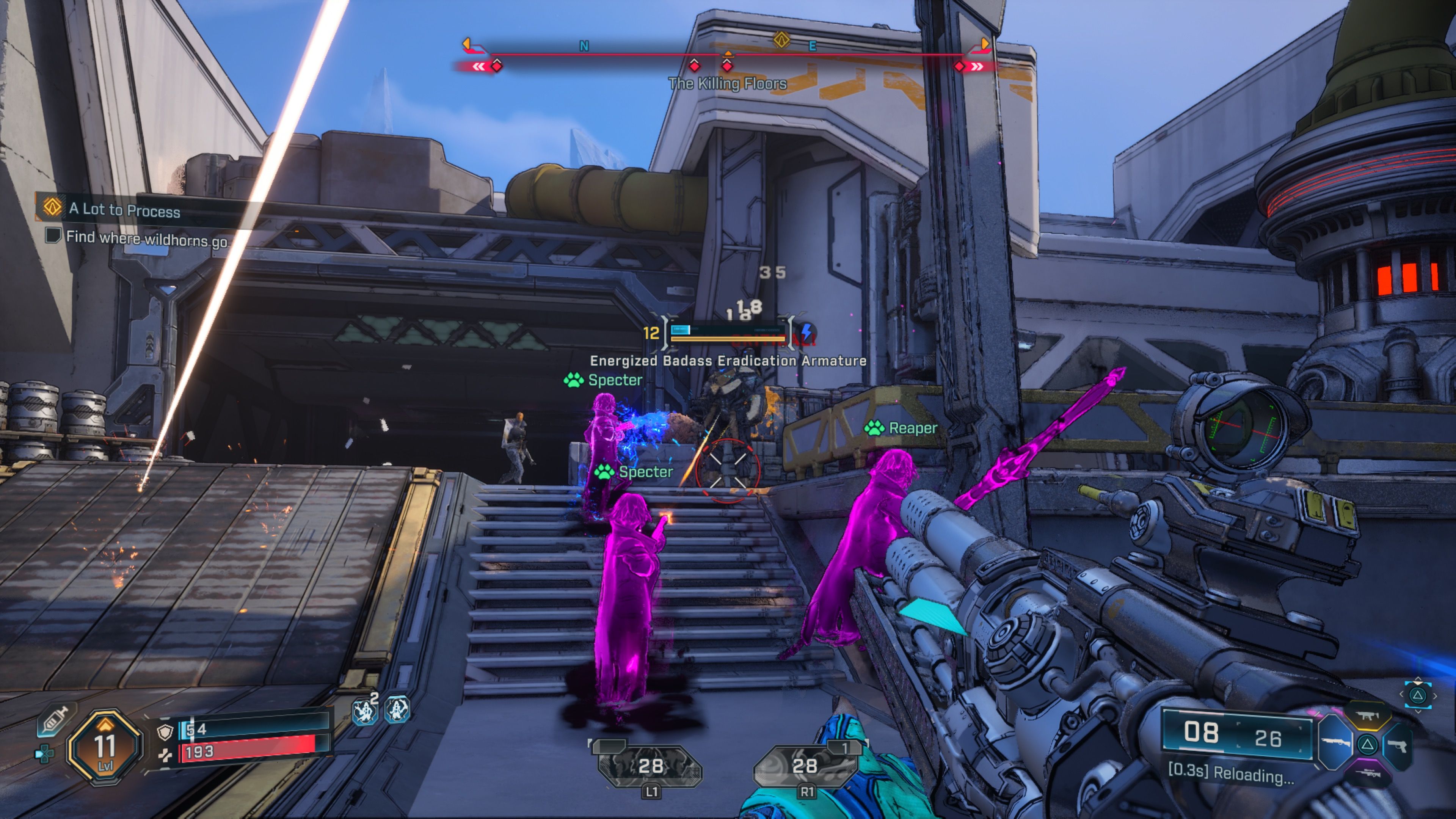 Shooting enemies with clones in Borderlands 4 (2025)