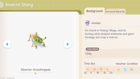 siberian grasshopper location heartopia