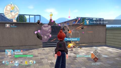 Smashing barriers in battle in Pokemon Legends Z-A (2025)