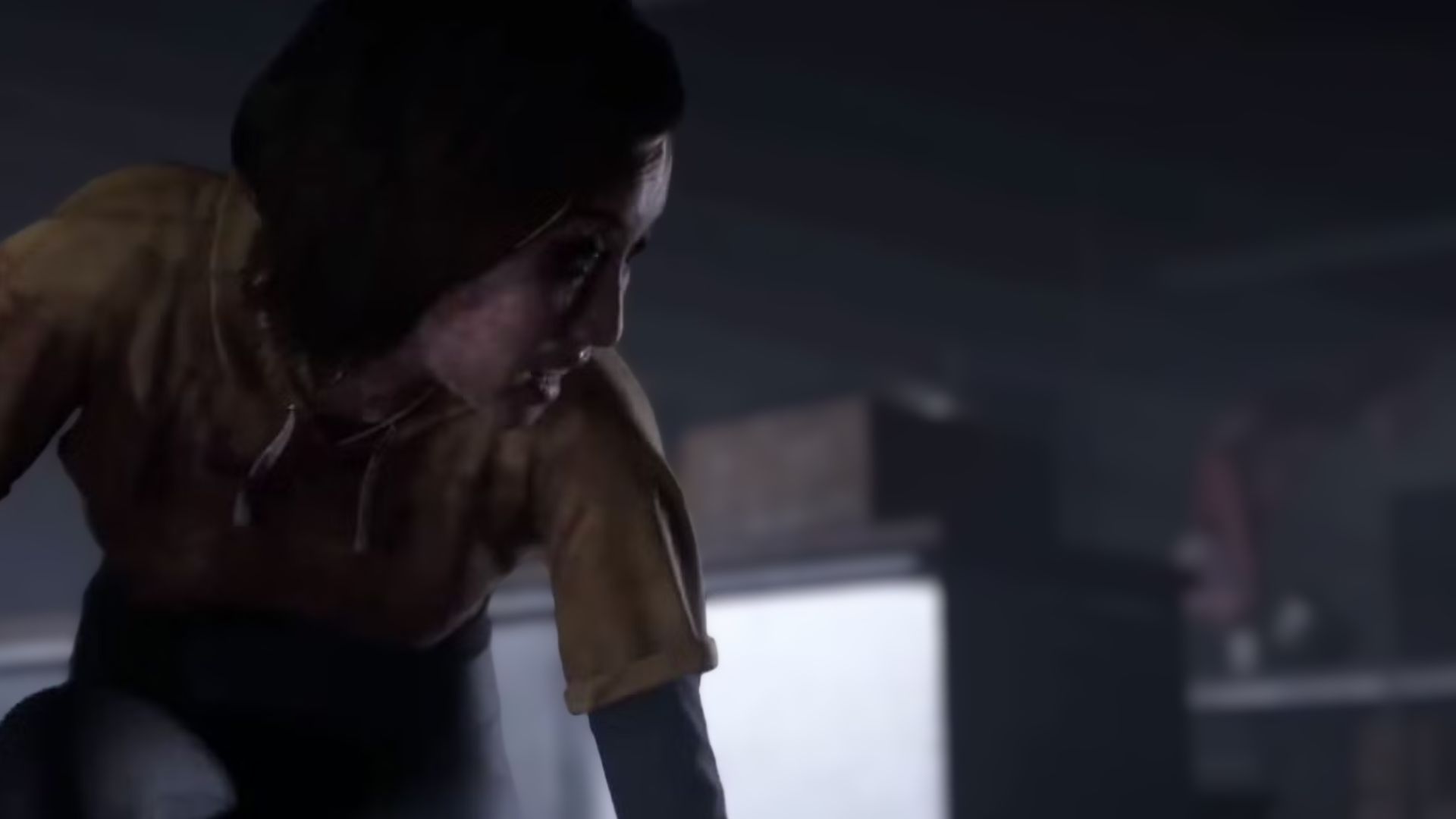 Kaitlyn in the Kitchen Werewolf in background The Quarry