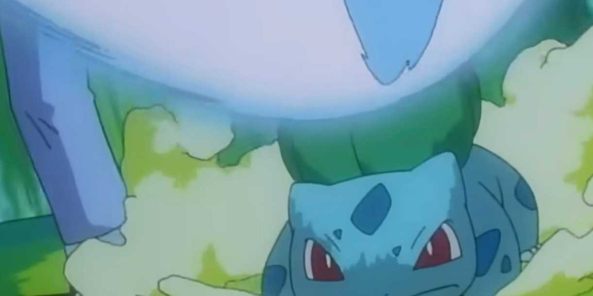 Bulbasaur melepaskan serangan Solar Beam