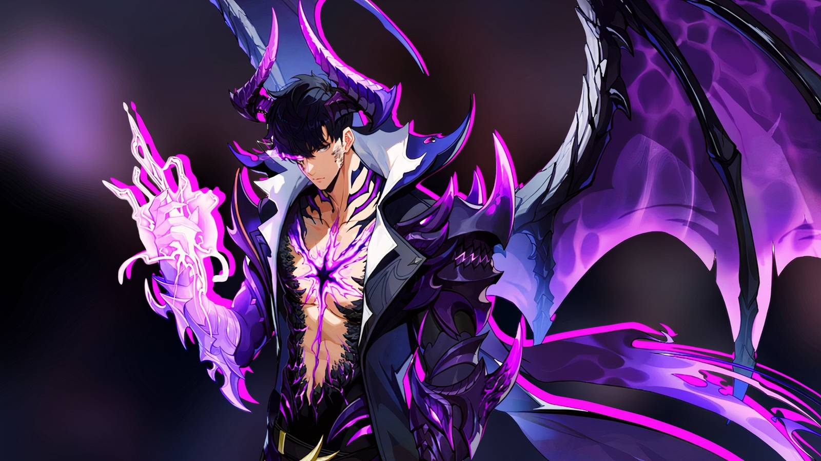 solo leveling jinwoo new transformation Monarch of the Heaven Annihilating Dragons