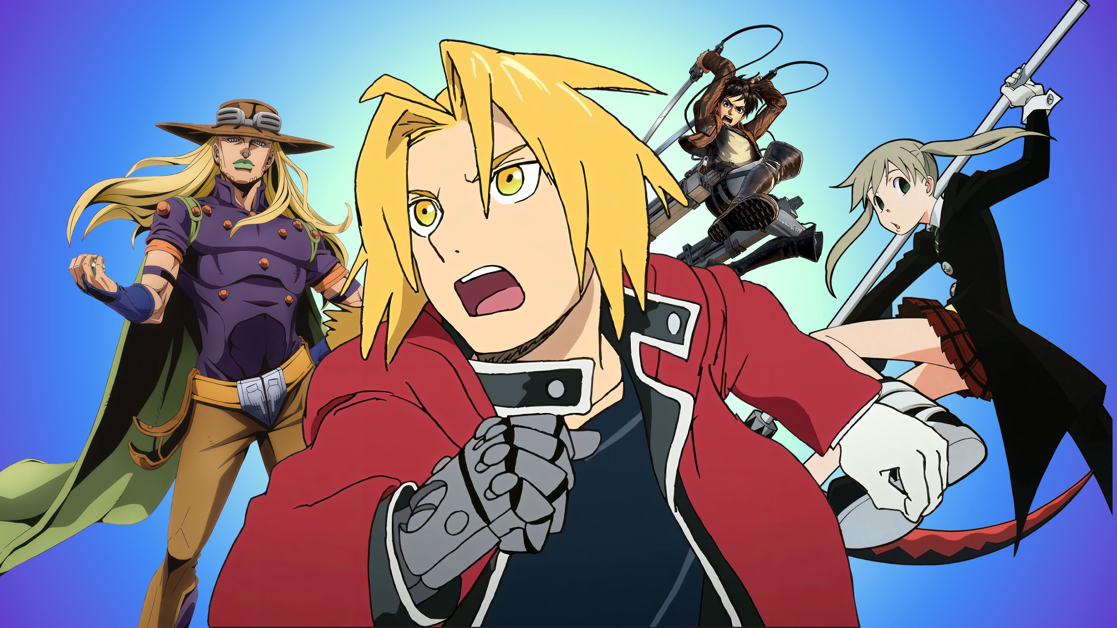 soul-eater-fullmetal-alchemist-jojo-bizarre-adventure-steel-ball-run-attack-on-titan-game-rant