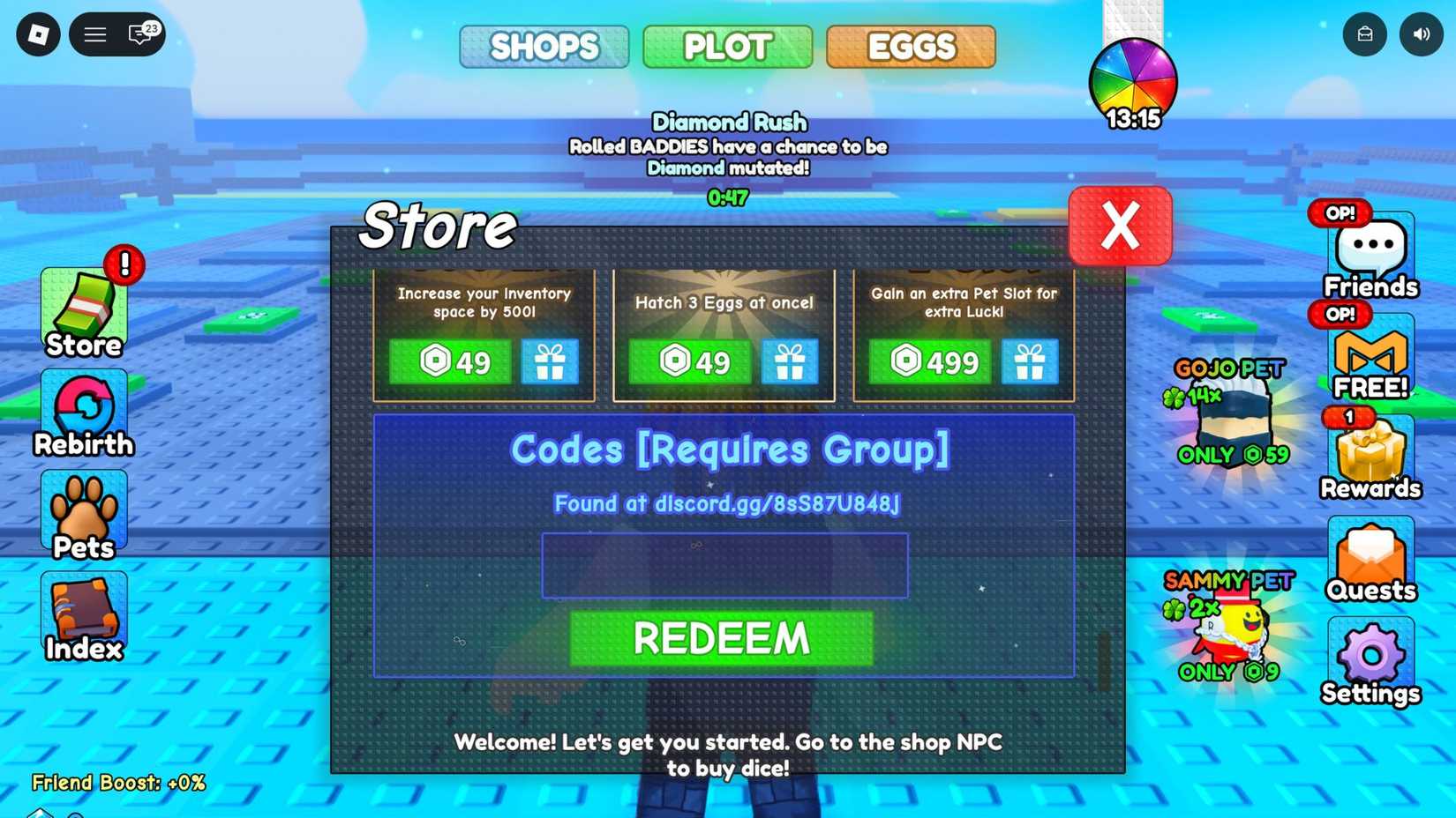 Spin a Baddie the codes tab