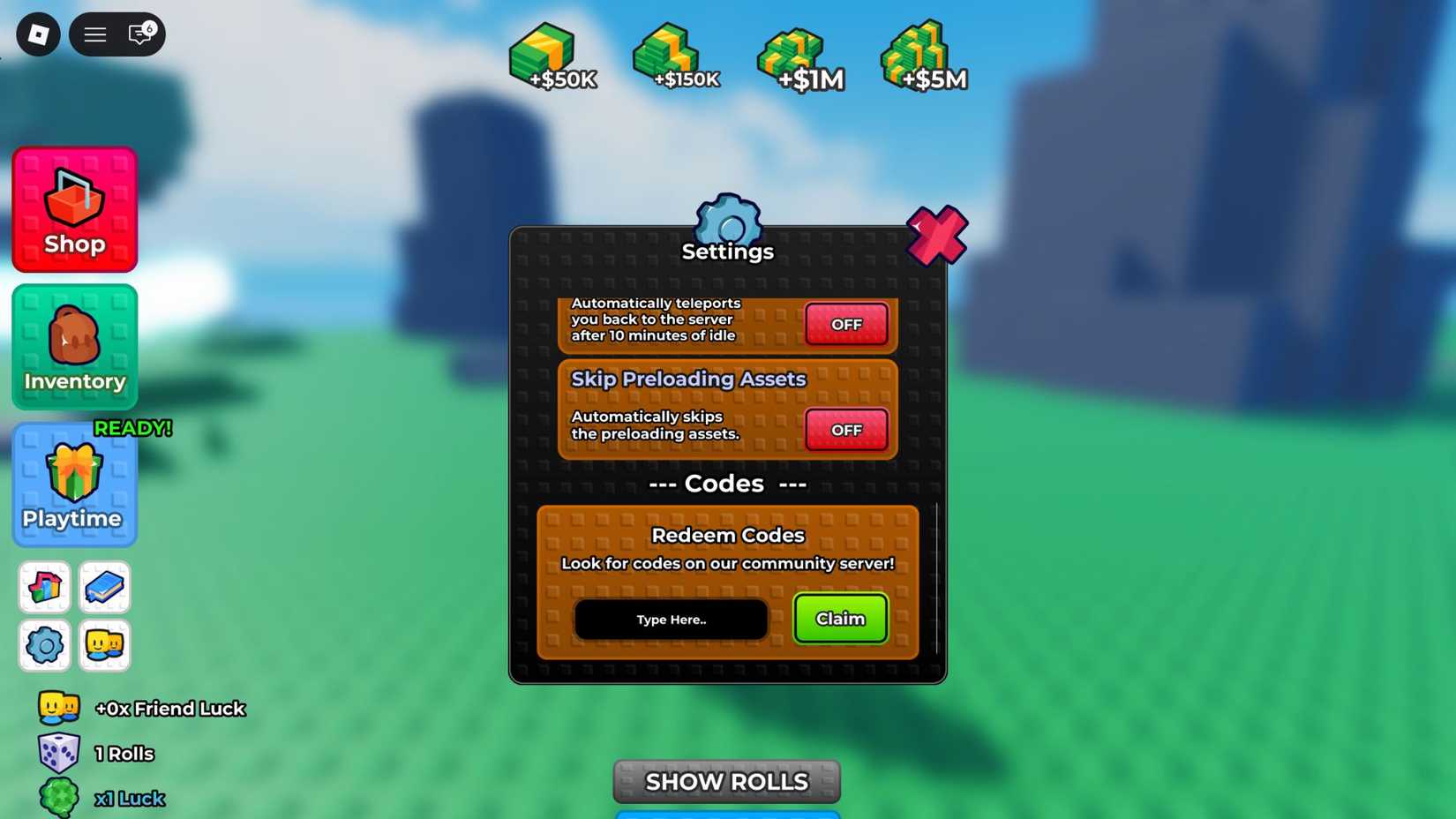 Spin a Form the codes tab