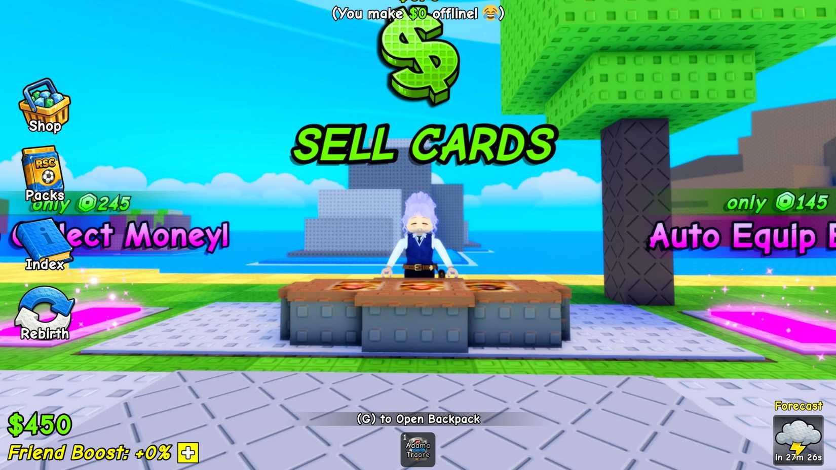 Soccer card NPC rotation